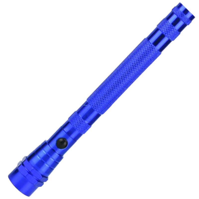 Telescopic magnetic LED flashlight