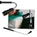 Telescopic magnetic LED flashlight