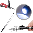 Telescopic magnetic LED flashlight