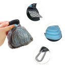 Foldable dog poop scoop with bag dispenser