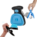 Foldable dog poop scoop with bag dispenser