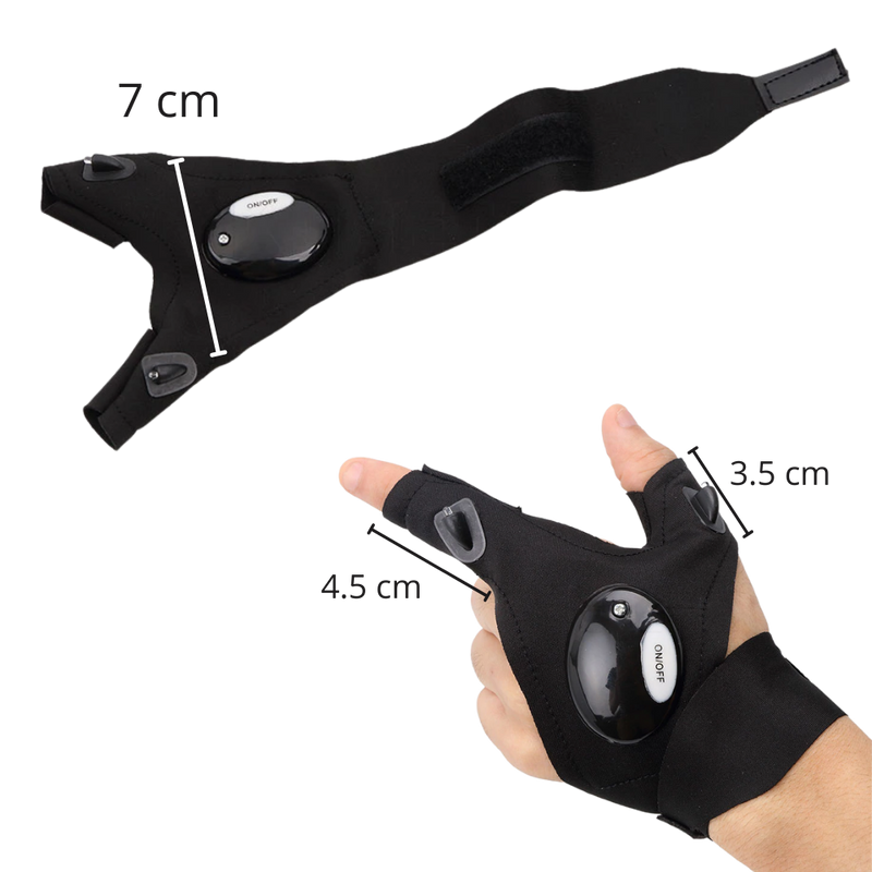 Pair of LED Gloves With Waterproof Lights