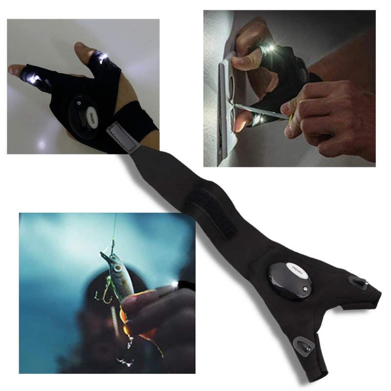 Pair of LED Gloves With Waterproof Lights