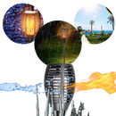 LED Solar Torch Light with flickering flame