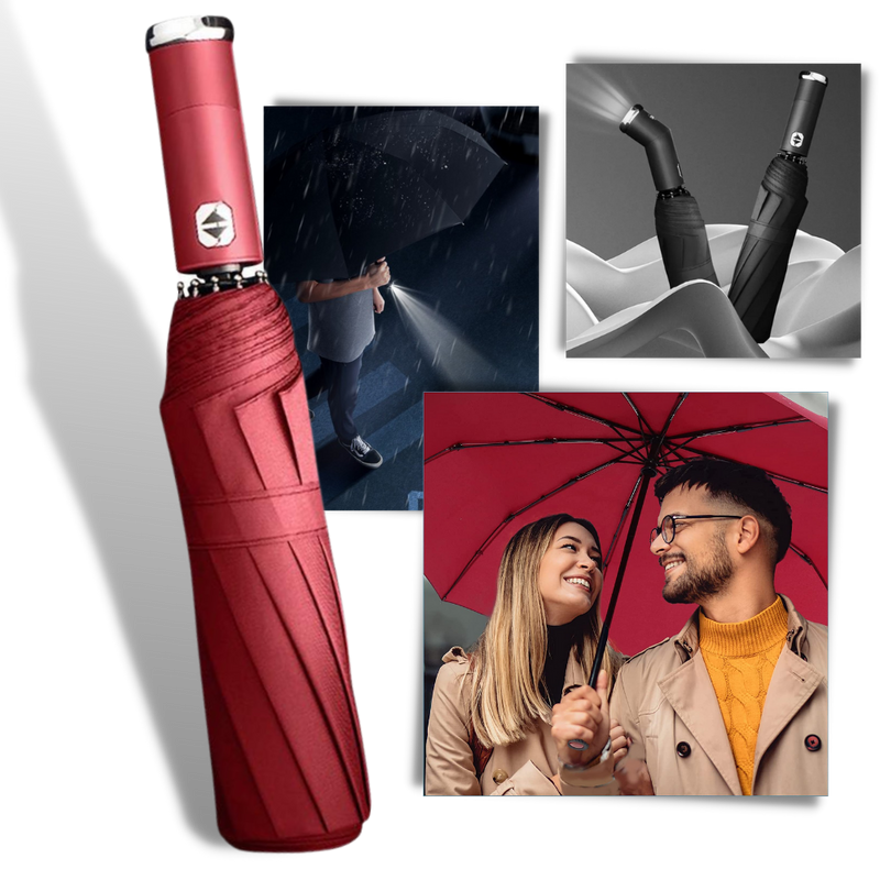 Windproof LED Sun & Rain Umbrella