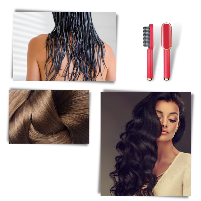 Electric Ceramic Brush Hair Straightener