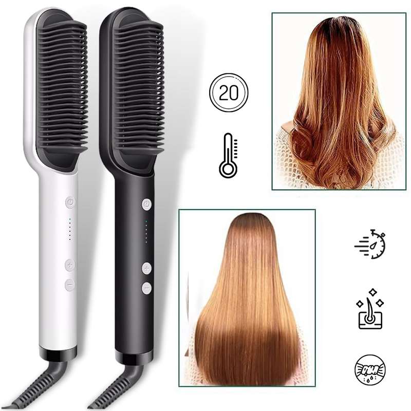 Electric Ceramic Brush Hair Straightener
