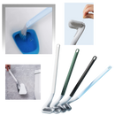Long handle toilet brush with wall mounted base