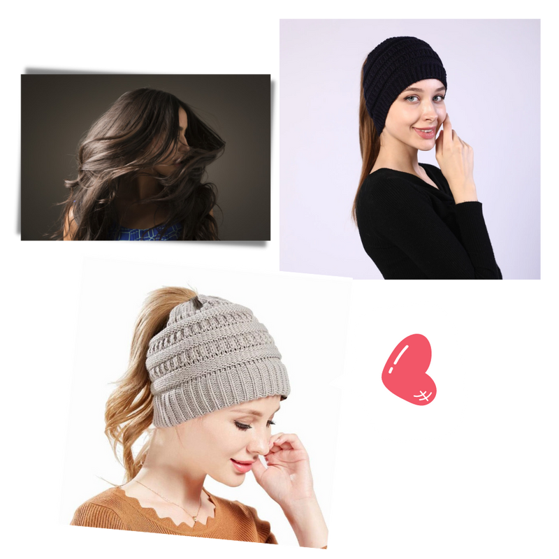Beanie for Ponytail and Messy Bun