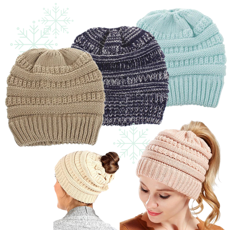Beanie for Ponytail and Messy Bun