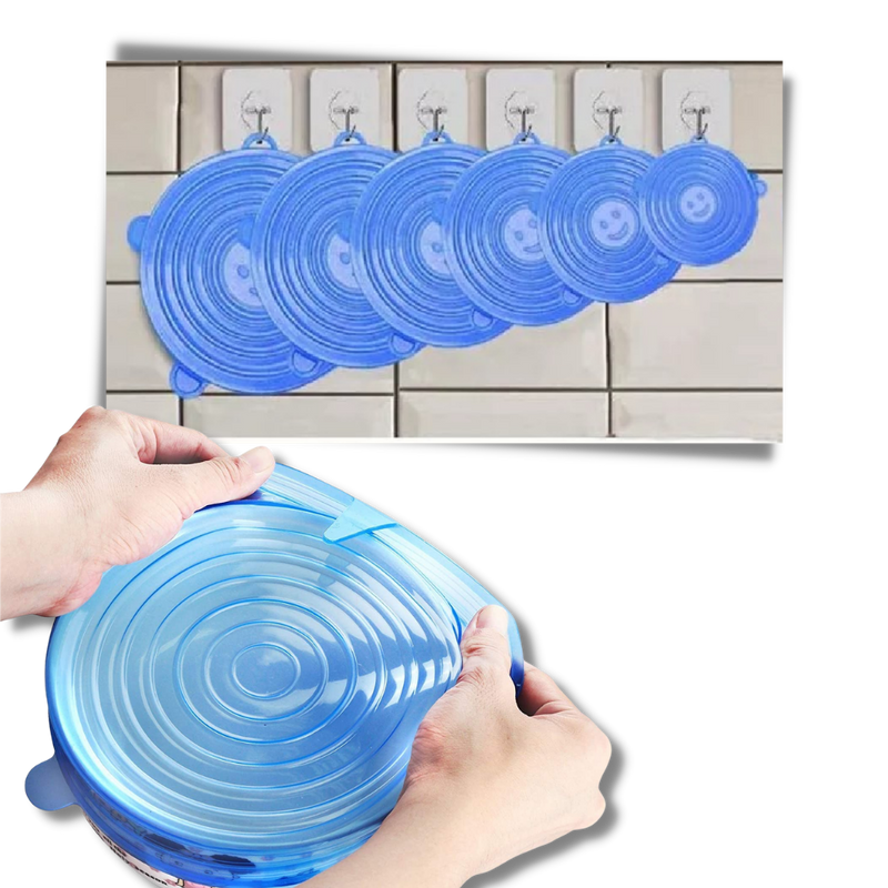 Pack of 6 Silicone Stretch Lids