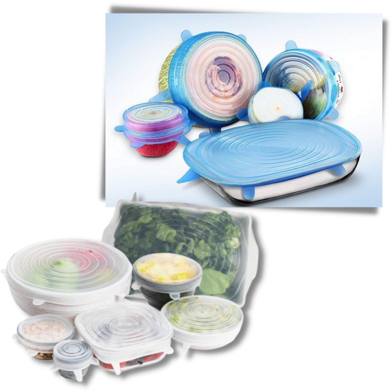 Pack of 6 Silicone Stretch Lids