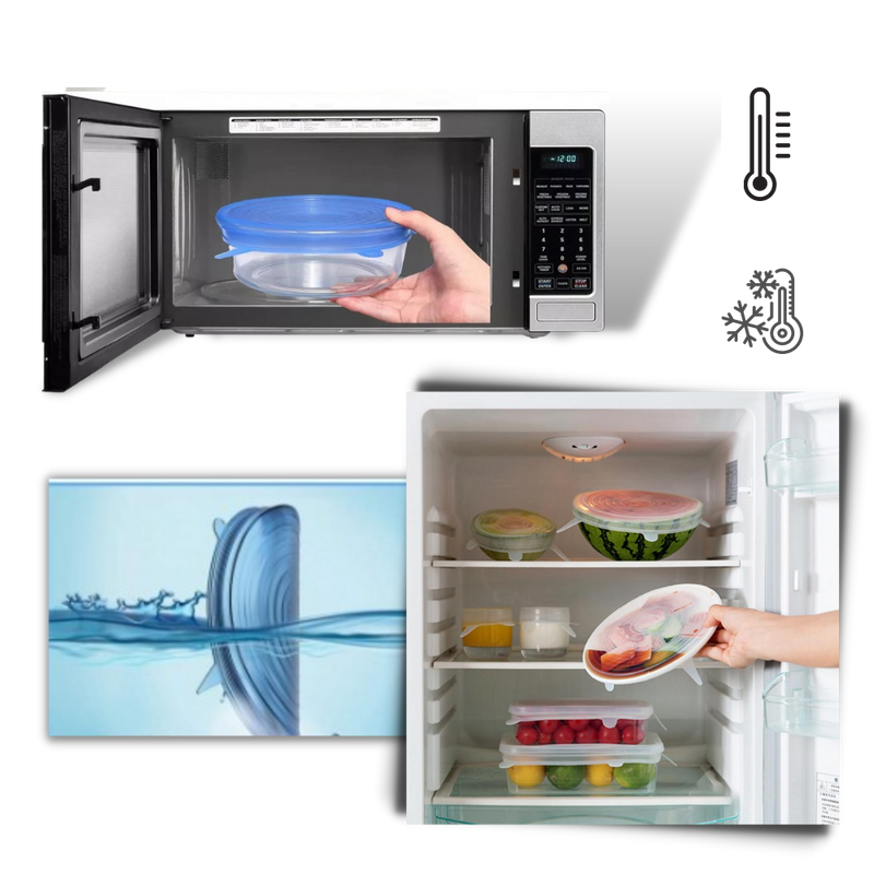 Pack of 6 Silicone Stretch Lids