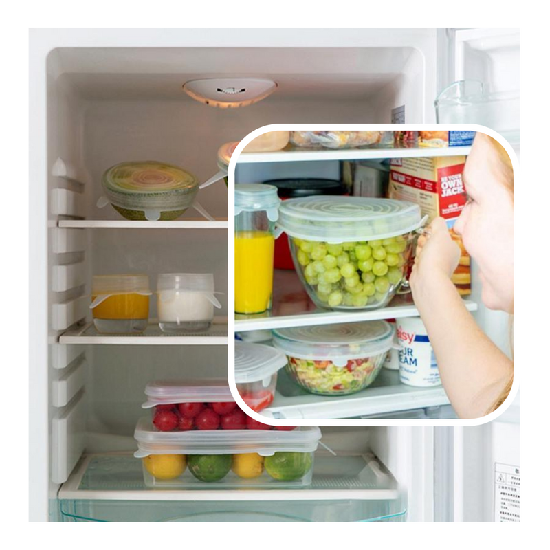 Pack of 6 Silicone Stretch Lids