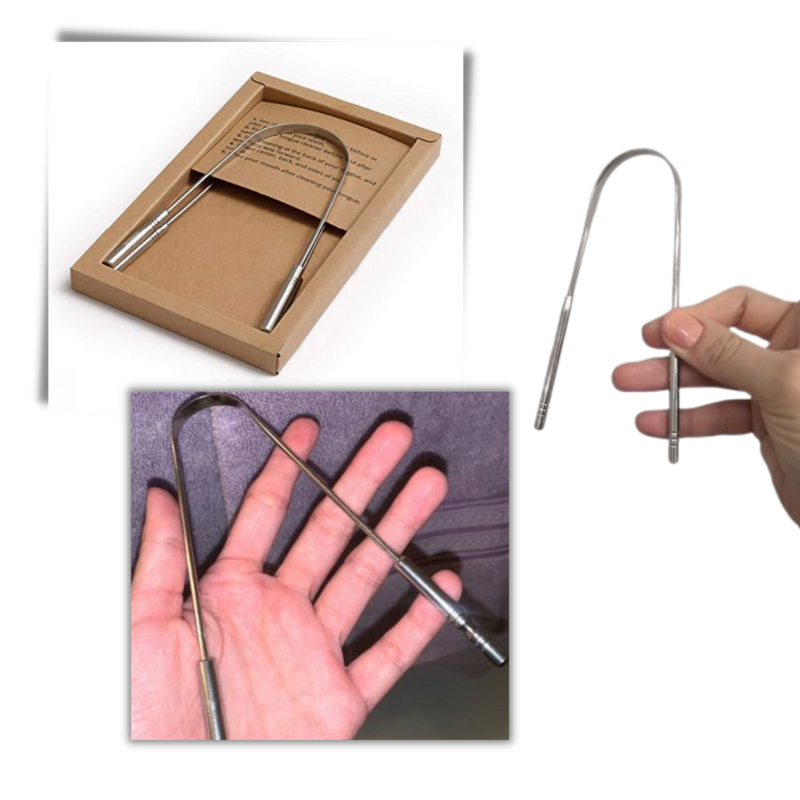 Stainless steel tongue cleaner