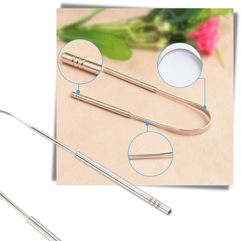 Stainless steel tongue cleaner