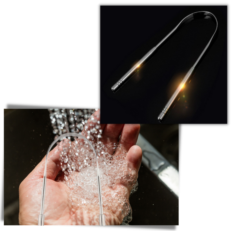 Stainless steel tongue cleaner