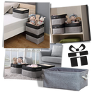 Stylish Linen Basket with Rope Handles