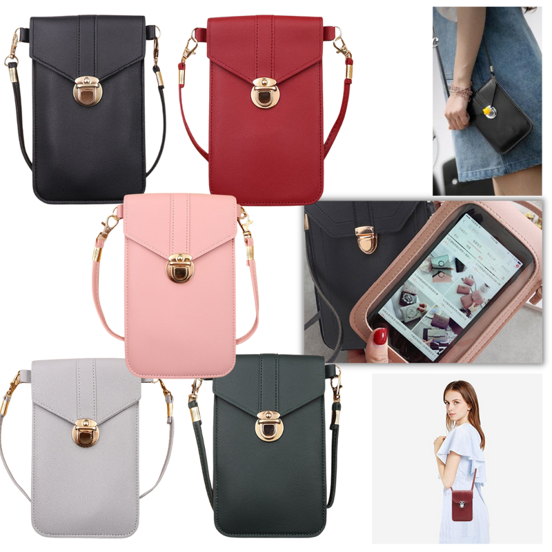 Touchscreen phone crossbody bag