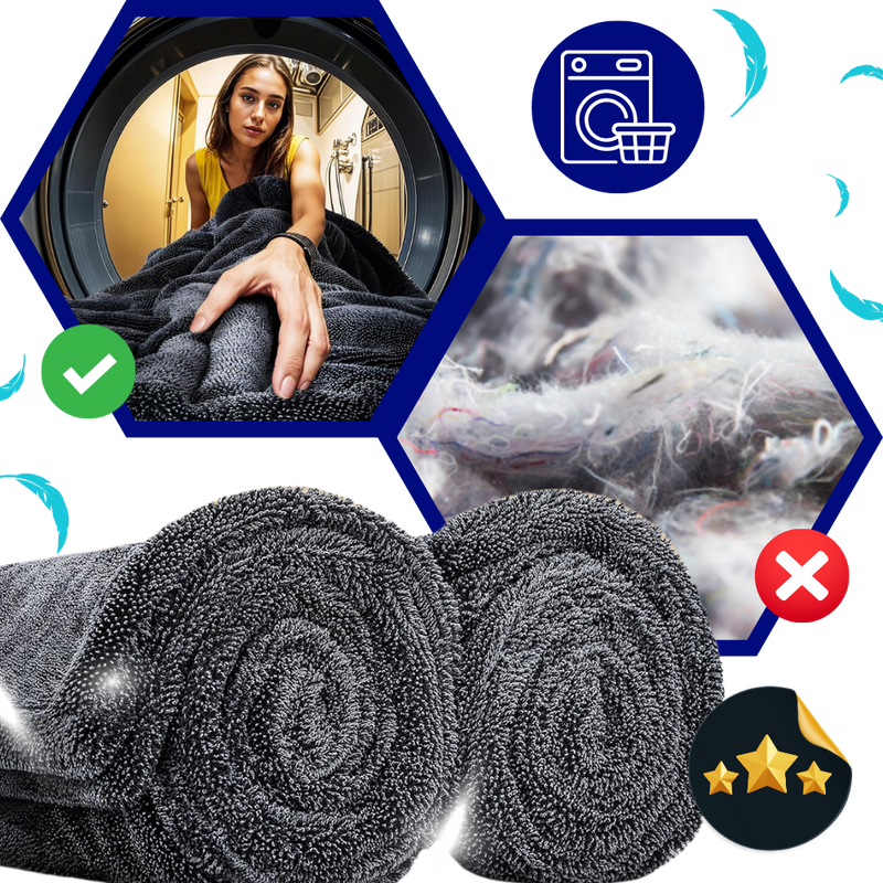 Absorbent Microfiber Glass Cleaner Towel