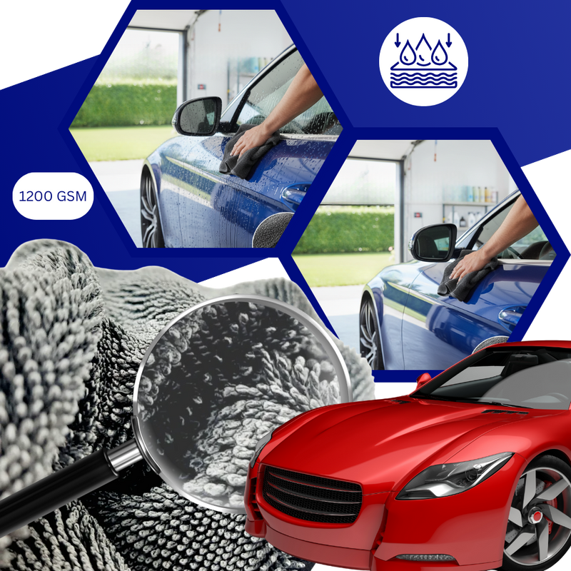Absorbent Microfiber Glass Cleaner Towel