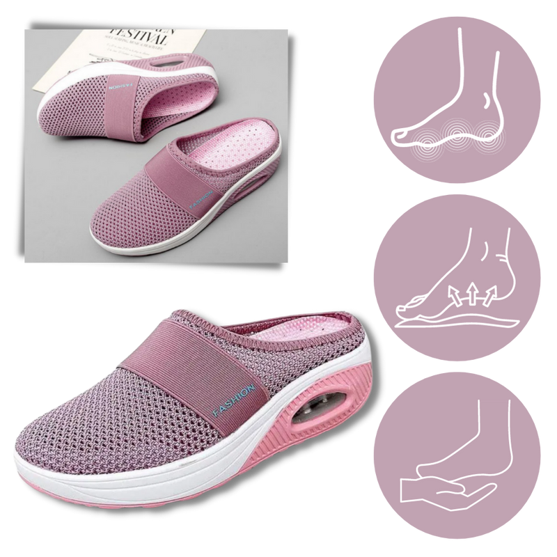 Air-cushion diabetic slip-on shoes