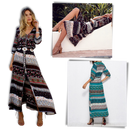Bohemian V-Neck Maxi Dress