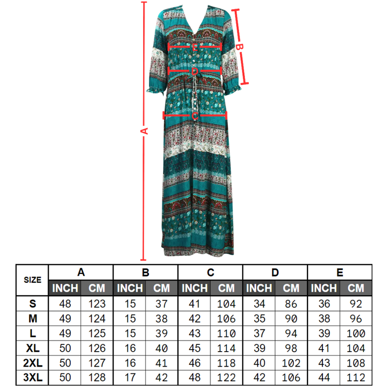 Bohemian V-Neck Maxi Dress