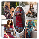 Bohemian V-Neck Maxi Dress