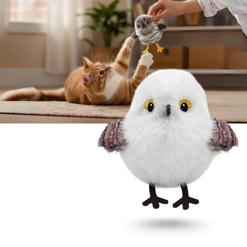 Cat Lifelike Interactive Bird Toy