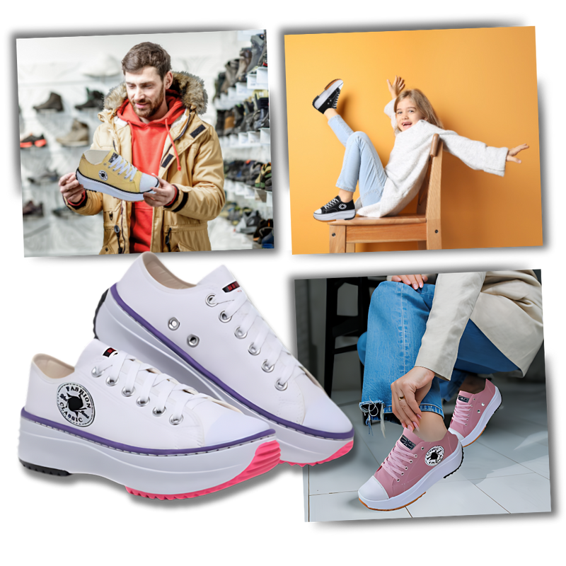 Comfortably Elevated Slip-Free Canvas Sneaker