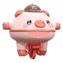 Cutesy Tightrope Piggy Toy