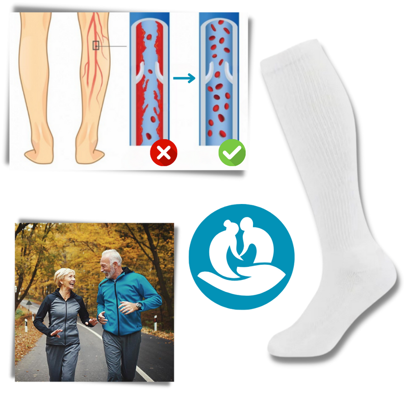 Diabetic compression socks