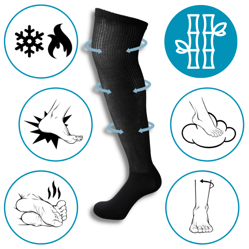 Diabetic compression socks