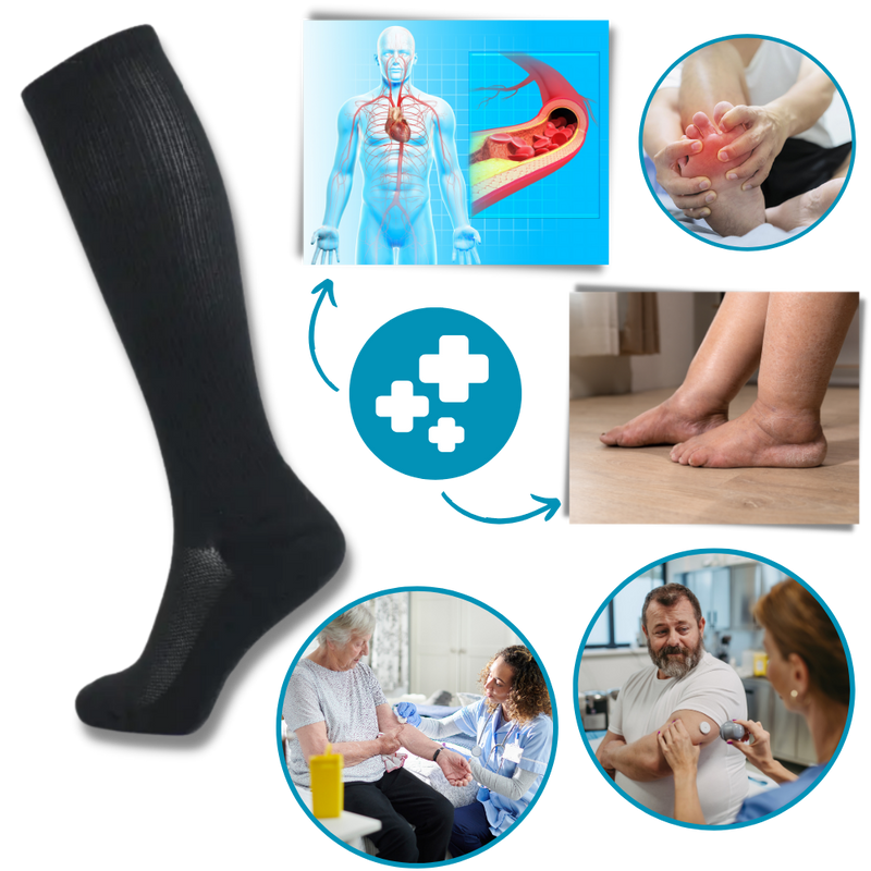 Diabetic compression socks