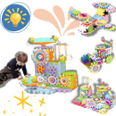 Dual Operation Educational Gear Building Blocks