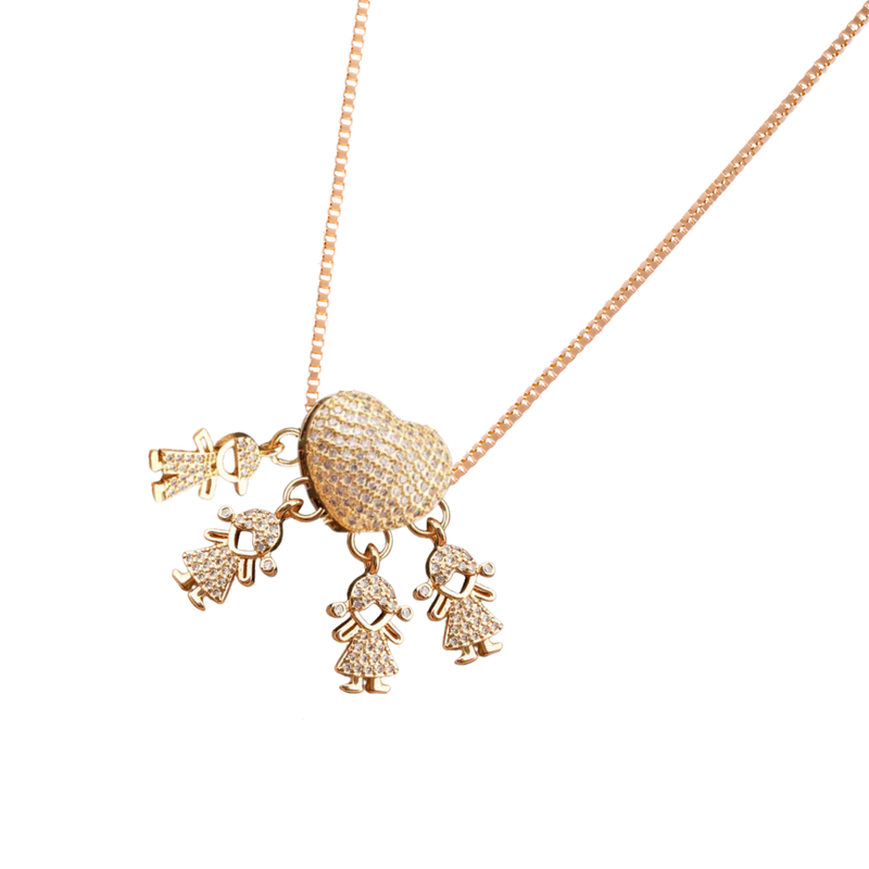 Elegant Mum Charm Necklace