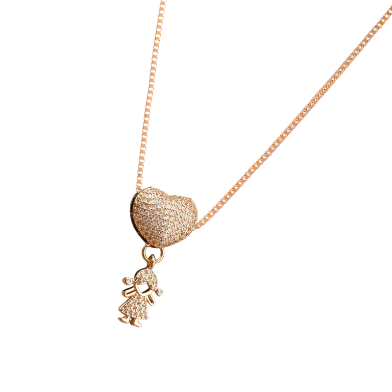 Elegant Mum Charm Necklace