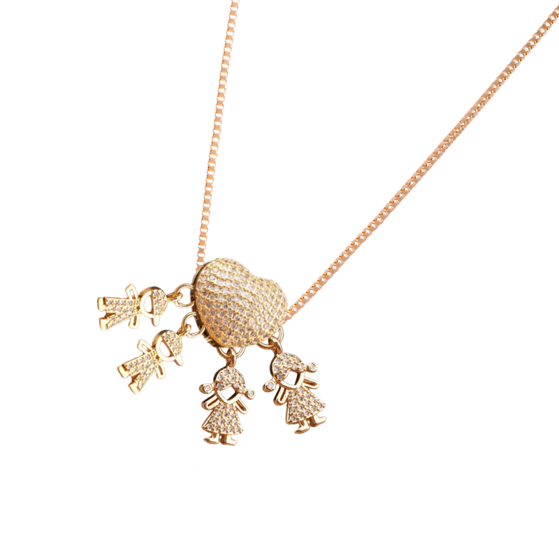 Elegant Mum Charm Necklace
