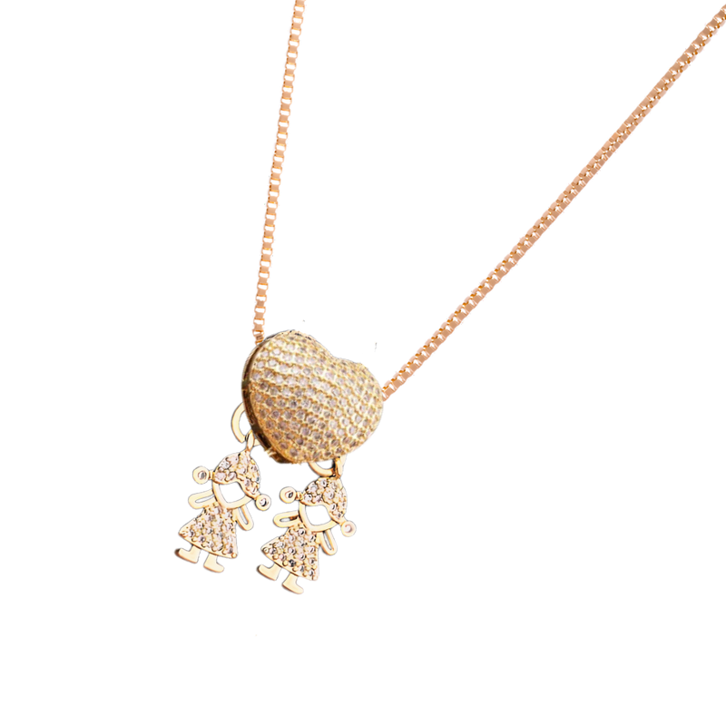 Elegant Mum Charm Necklace
