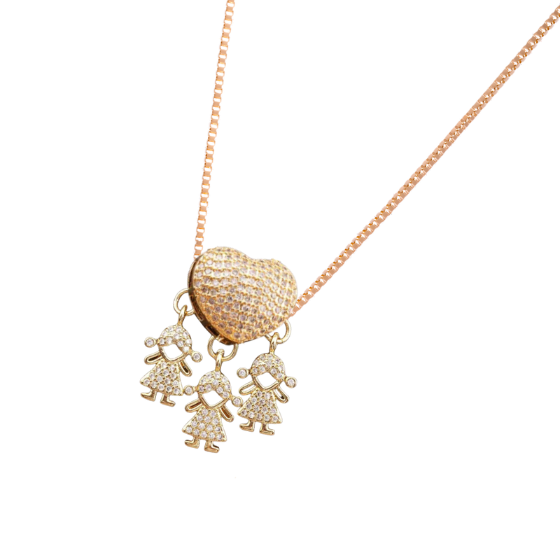 Elegant Mum Charm Necklace