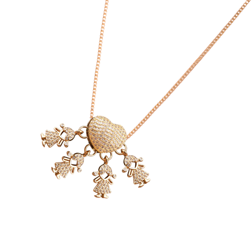 Elegant Mum Charm Necklace