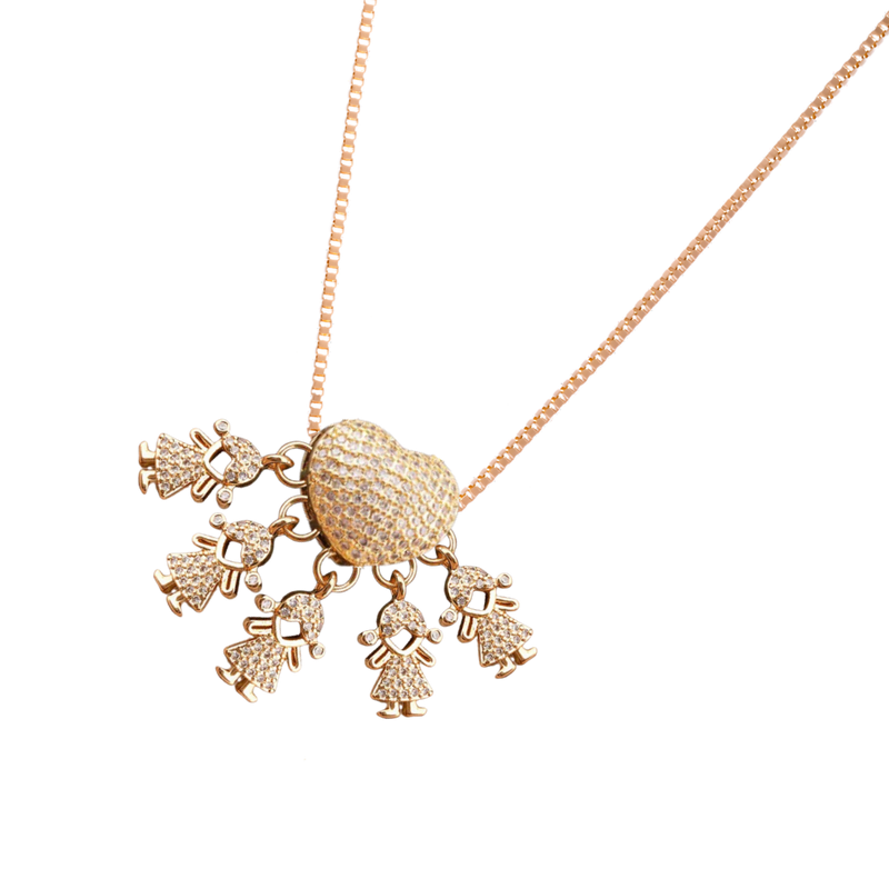 Elegant Mum Charm Necklace