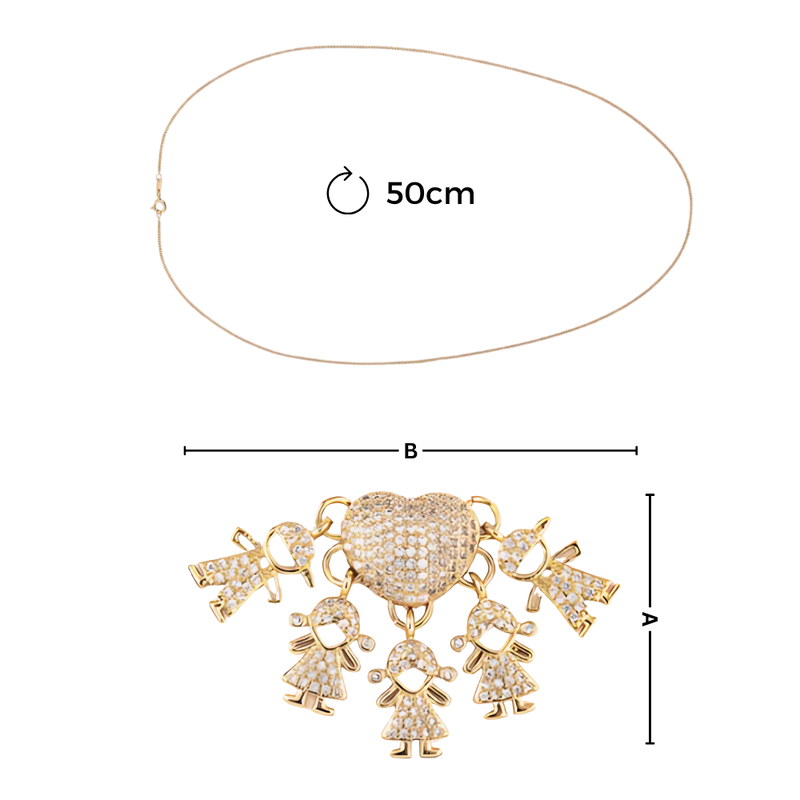 Elegant Mum Charm Necklace