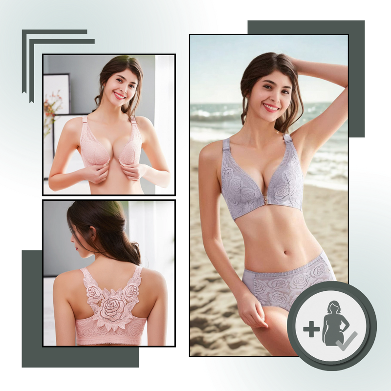 Elegant Rose Push-up Lace Bra