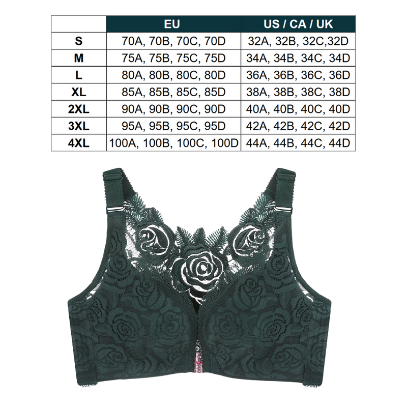 Elegant Rose Push-up Lace Bra