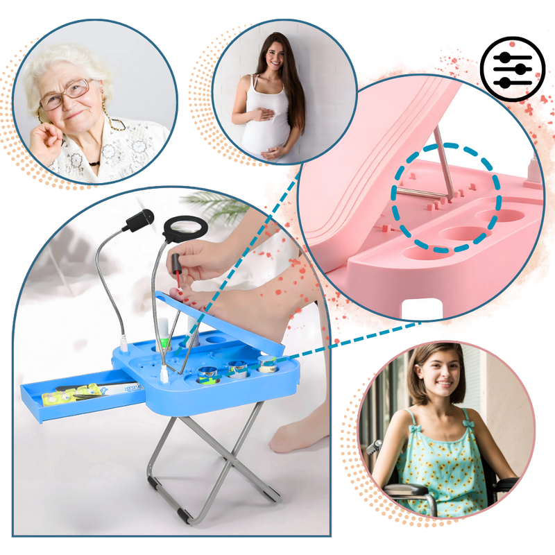 Ergonomic LED Pedicure Foot Rest