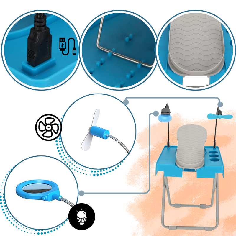 Ergonomic LED Pedicure Foot Rest