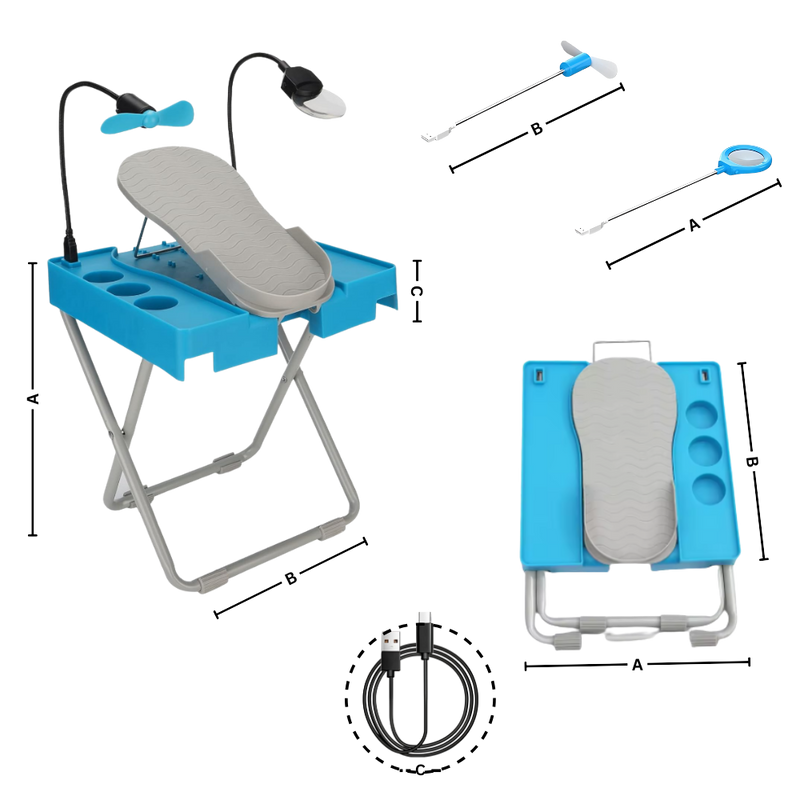 Ergonomic LED Pedicure Foot Rest