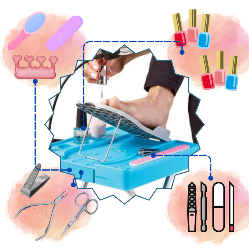 Ergonomic LED Pedicure Foot Rest